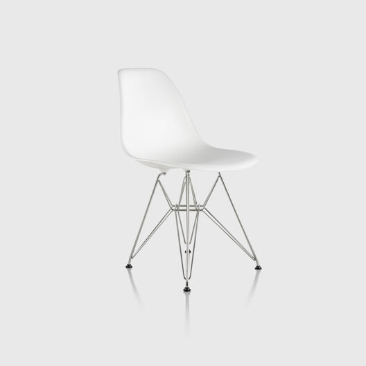 Eames&reg; Moulded Plastic Side Chair, Wire Base