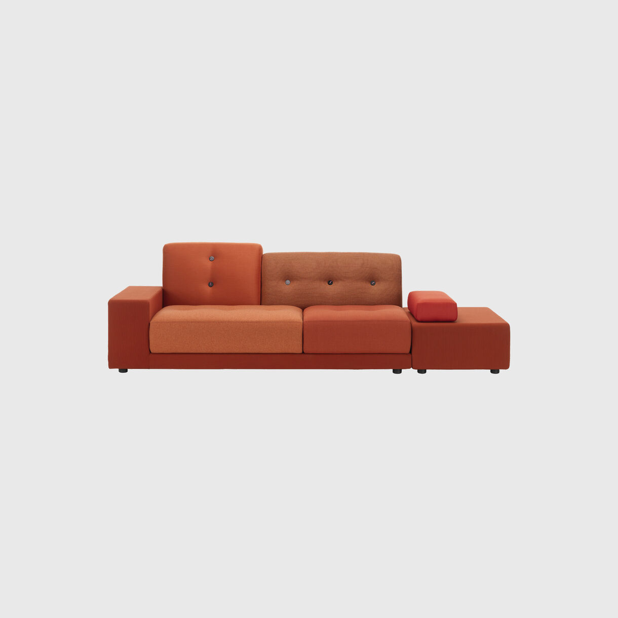 Polder Sofa, Armrest Left, Fabric Mix - Earth Red