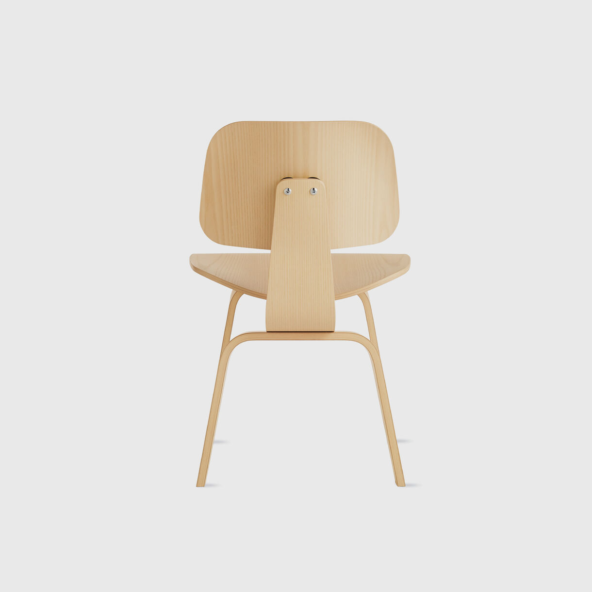 Eames Moulded Plywood Dining Chair, Wood Base, White Ash