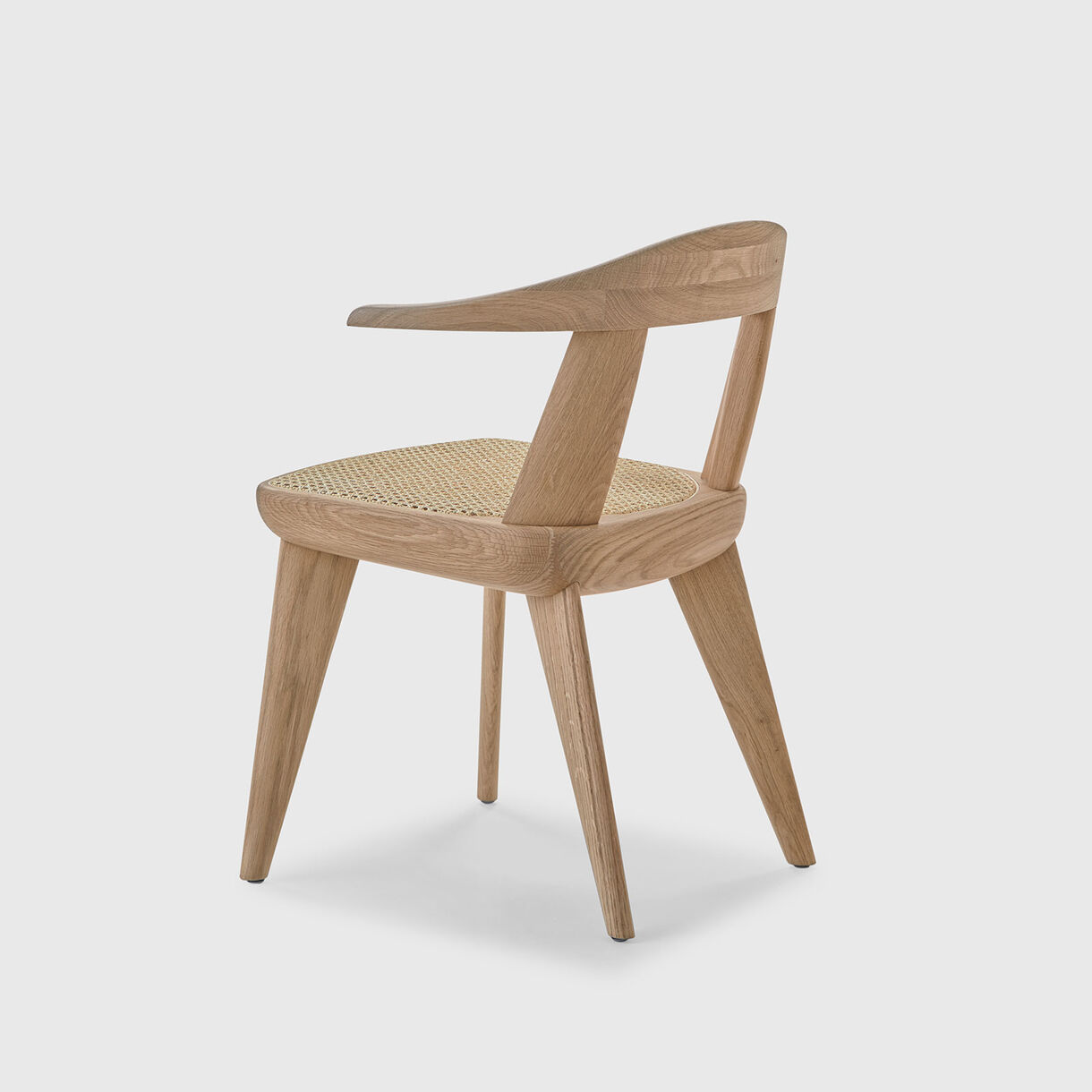 Brutus Armchair, White Oak, Raw Effect & Vienna Cane
