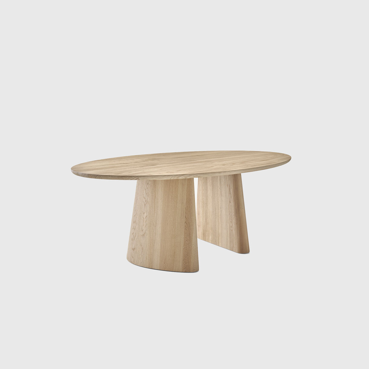 Bi-Ped Table, Ellipse, Oak