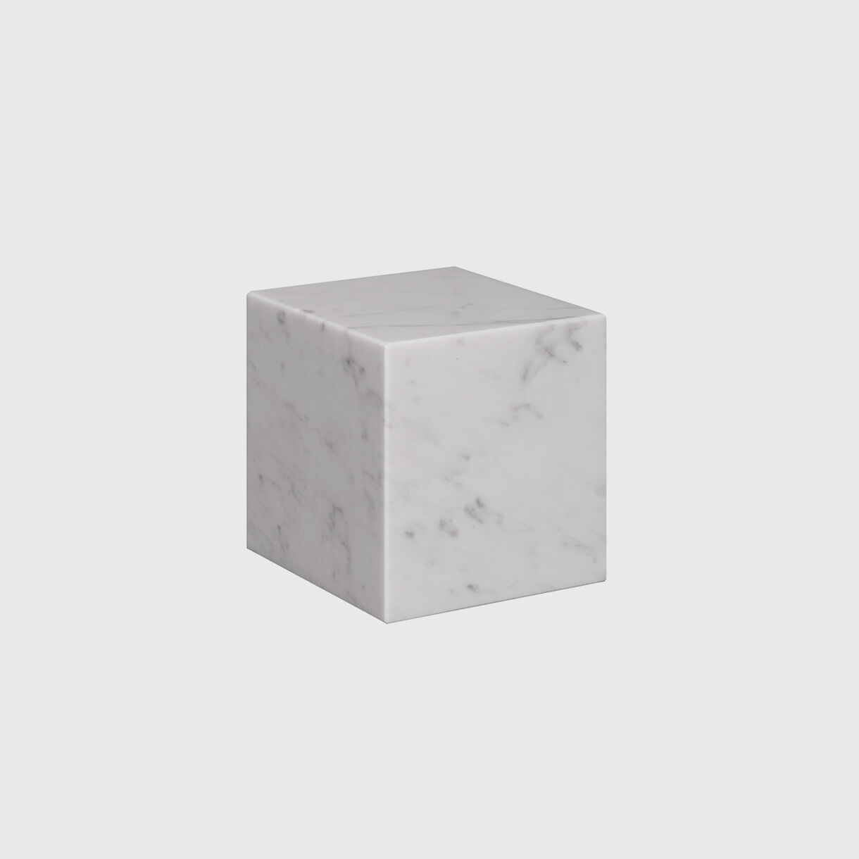 Stop Bookend, White Carrara Marble, Small