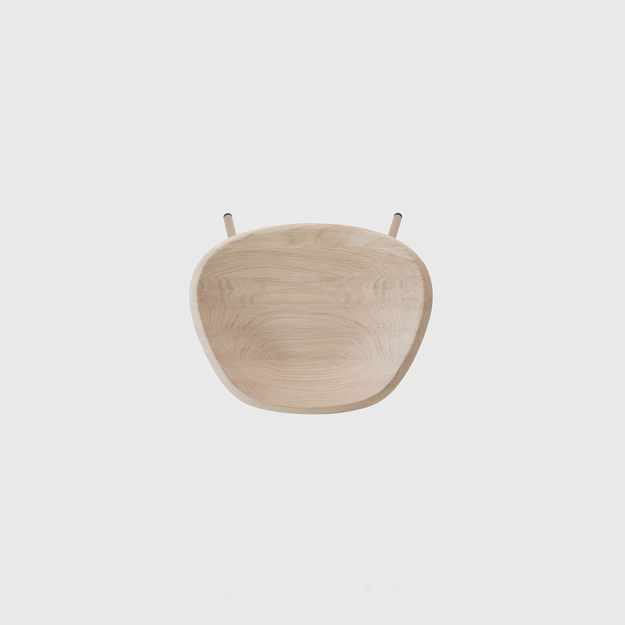 Pebble Stool, White Oak & Brass Base