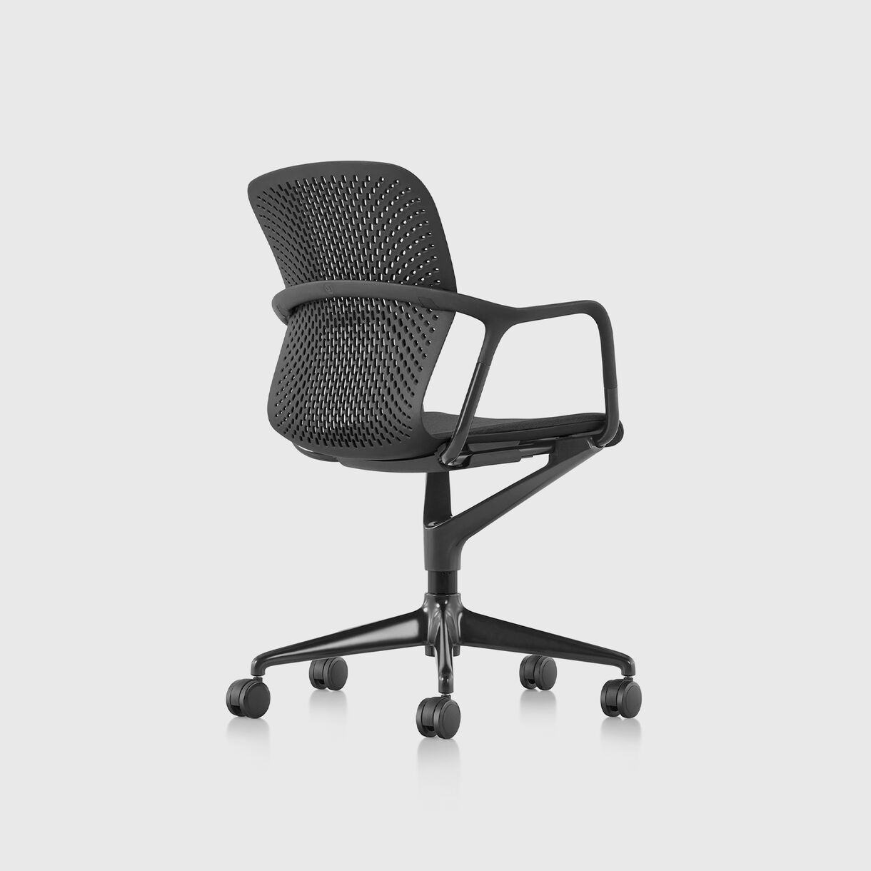 Keyn Chair, 5-Star Base, Black & Medley Cinder