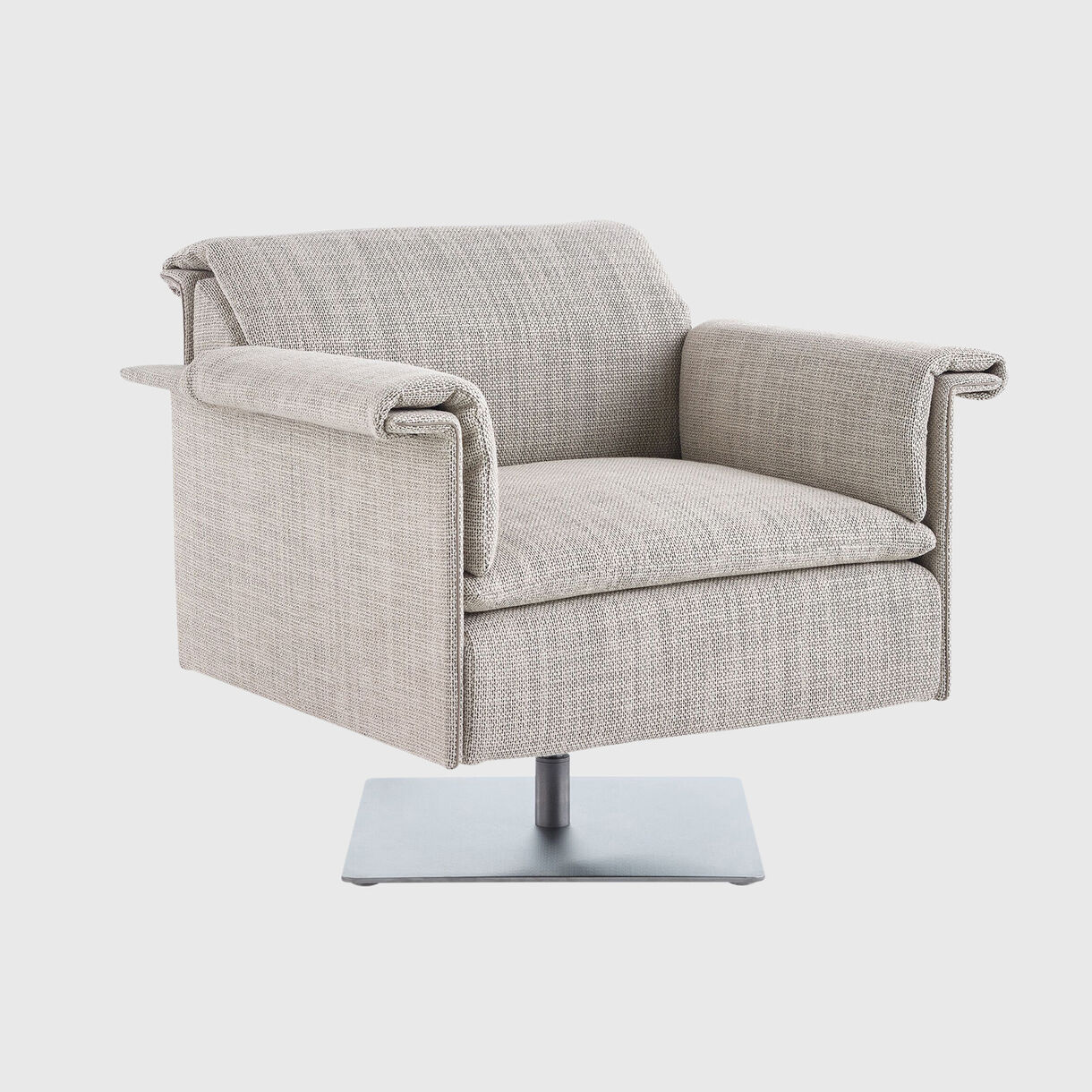 Mantle Club Chair, Swivel Base, Capri - Stone