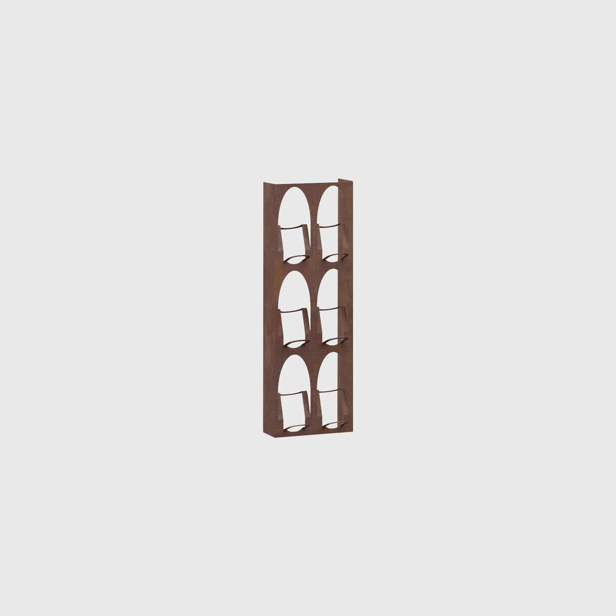 Libreria del Vino, 6 Bottle, Vertical, Corten