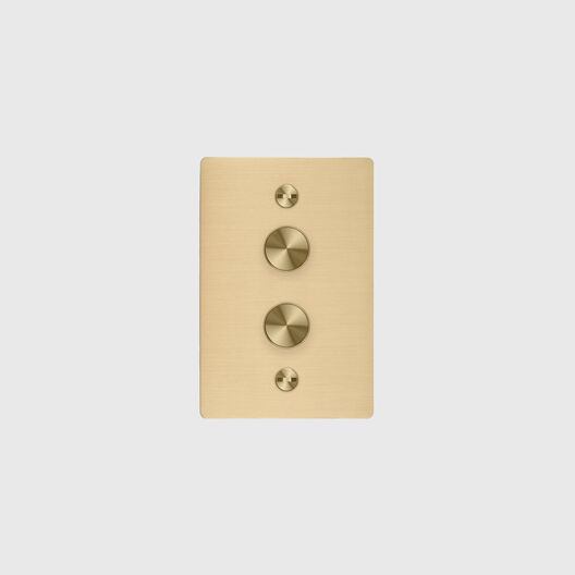 2G Dimmer Switch, Cross, Vertical