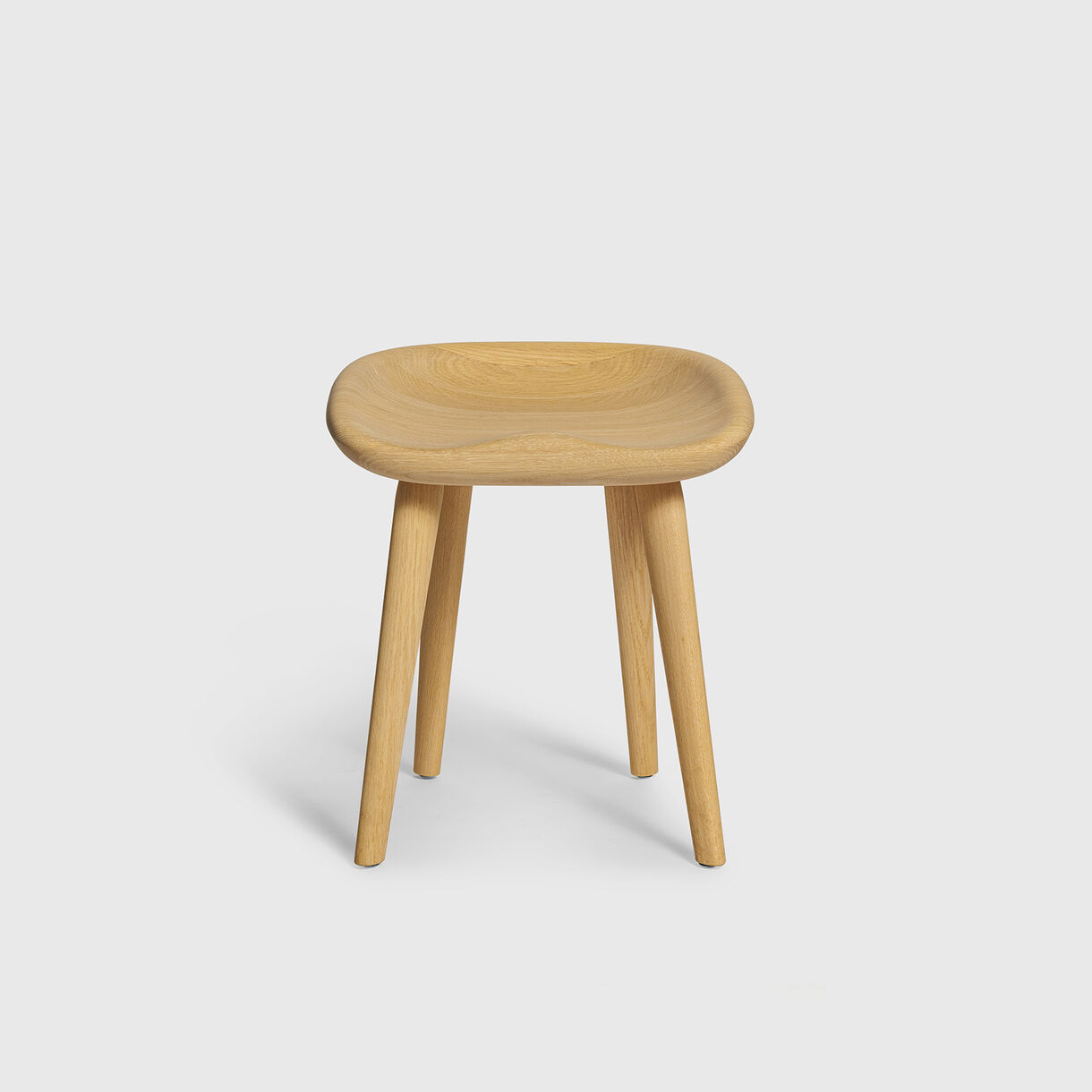 Tractor Stool, Low Stool Height, White Oak