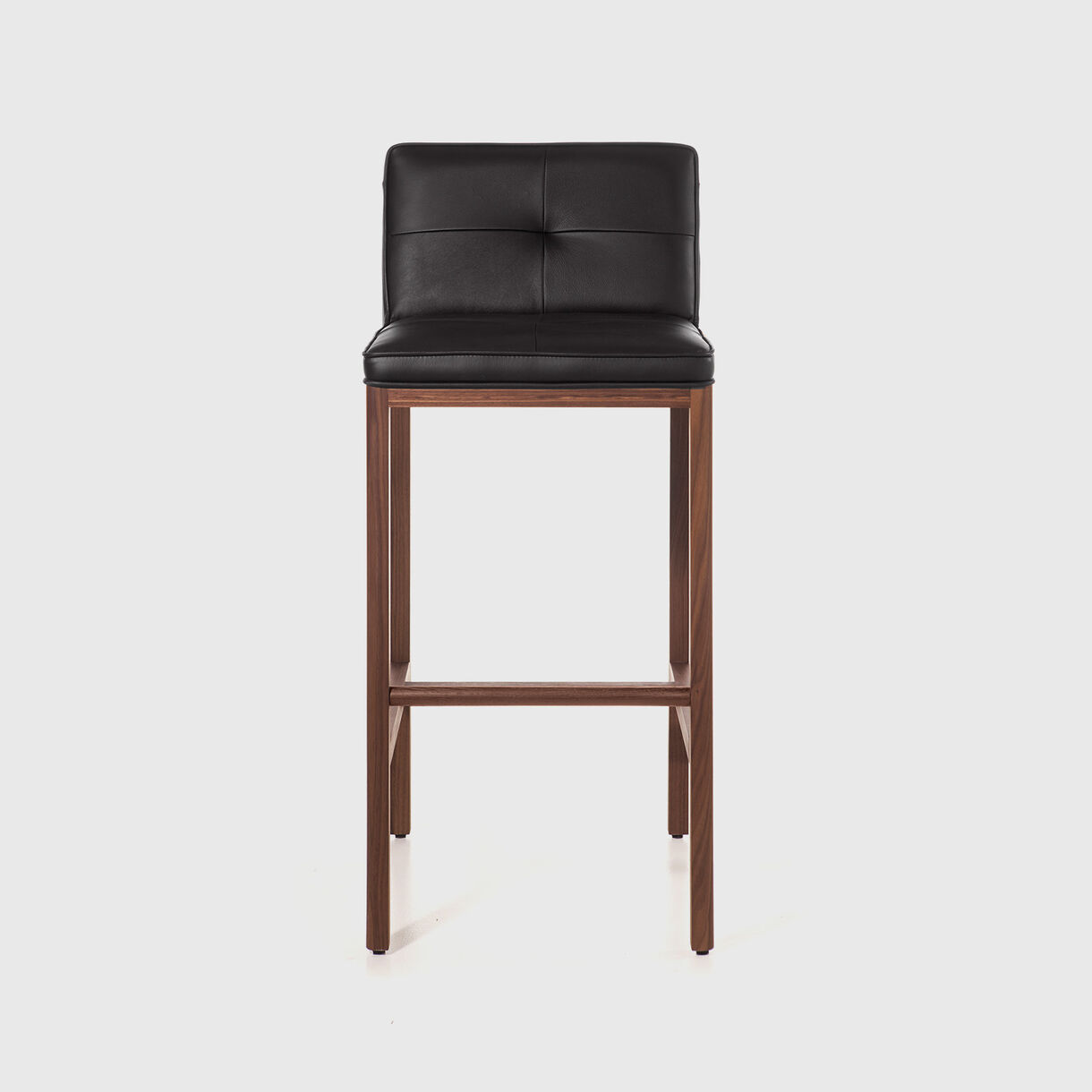 Wood Frame Stool, Bar, Walnut (WN), Coach, Black (99999)