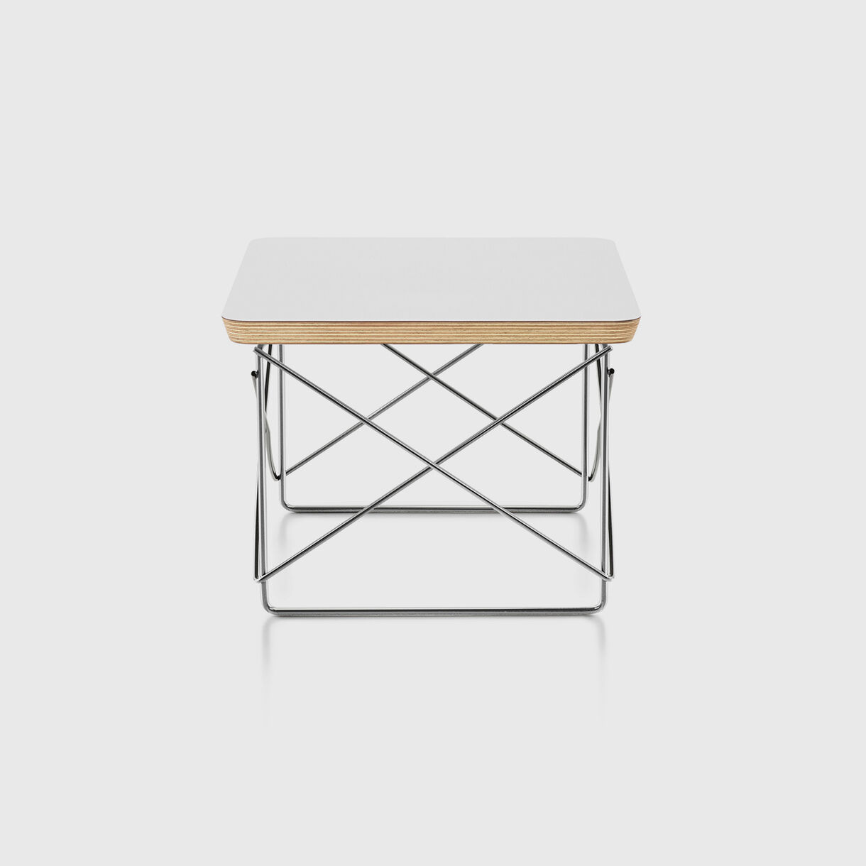 Eames Wire Base Low Table, White & Chrome