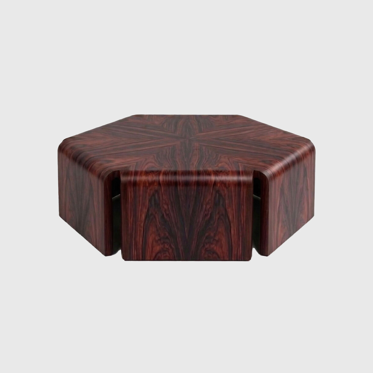 Hexa 67 Coffee Table, Indian Rosewood