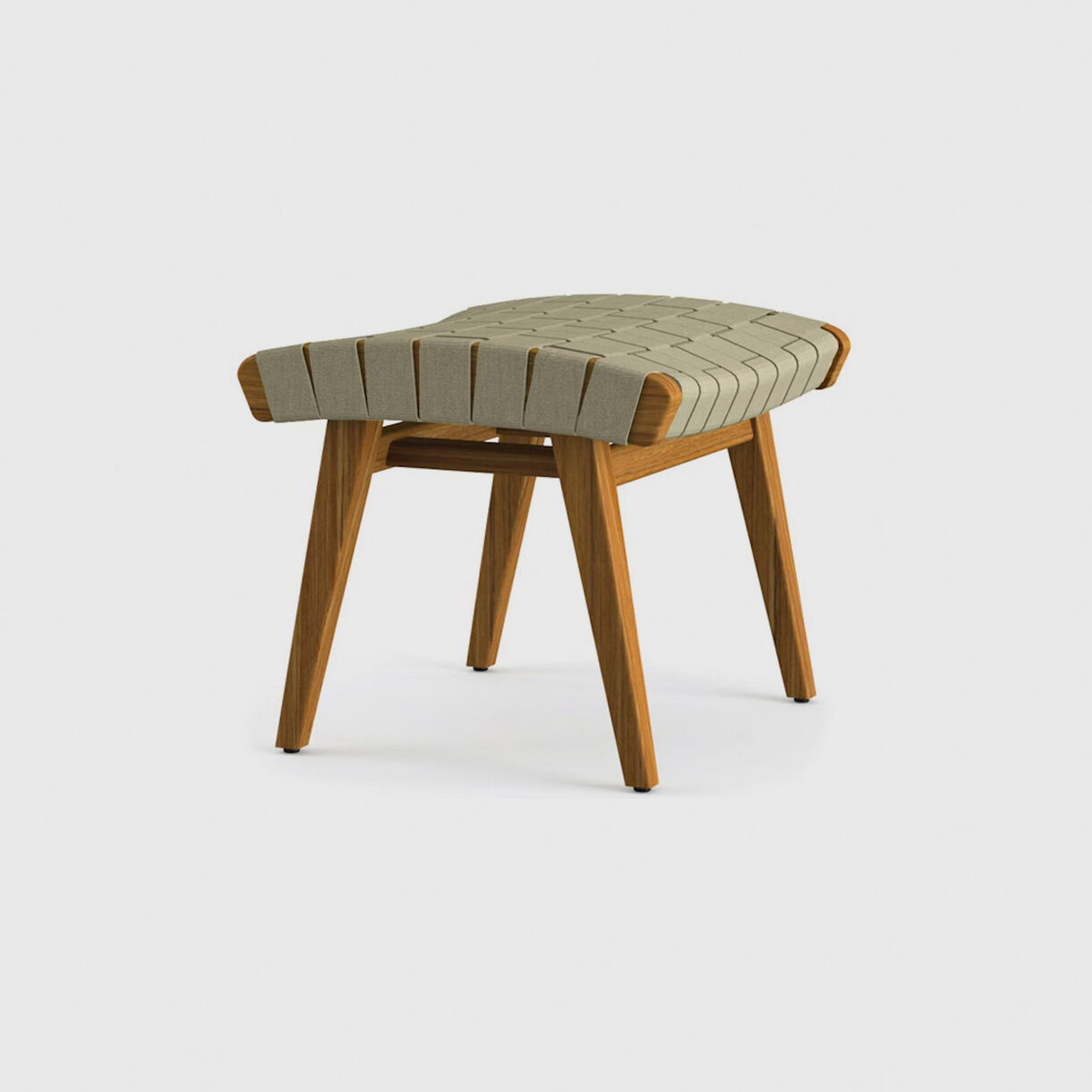 Risom Outdoor Ottoman, Antique Beige