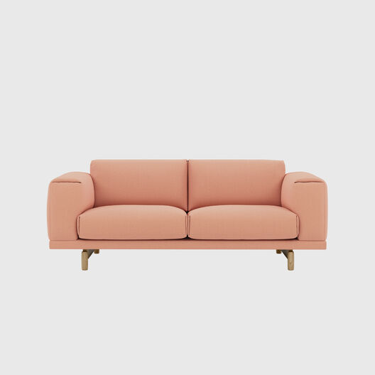 Rest 2 Seater Sofa, Wood Base