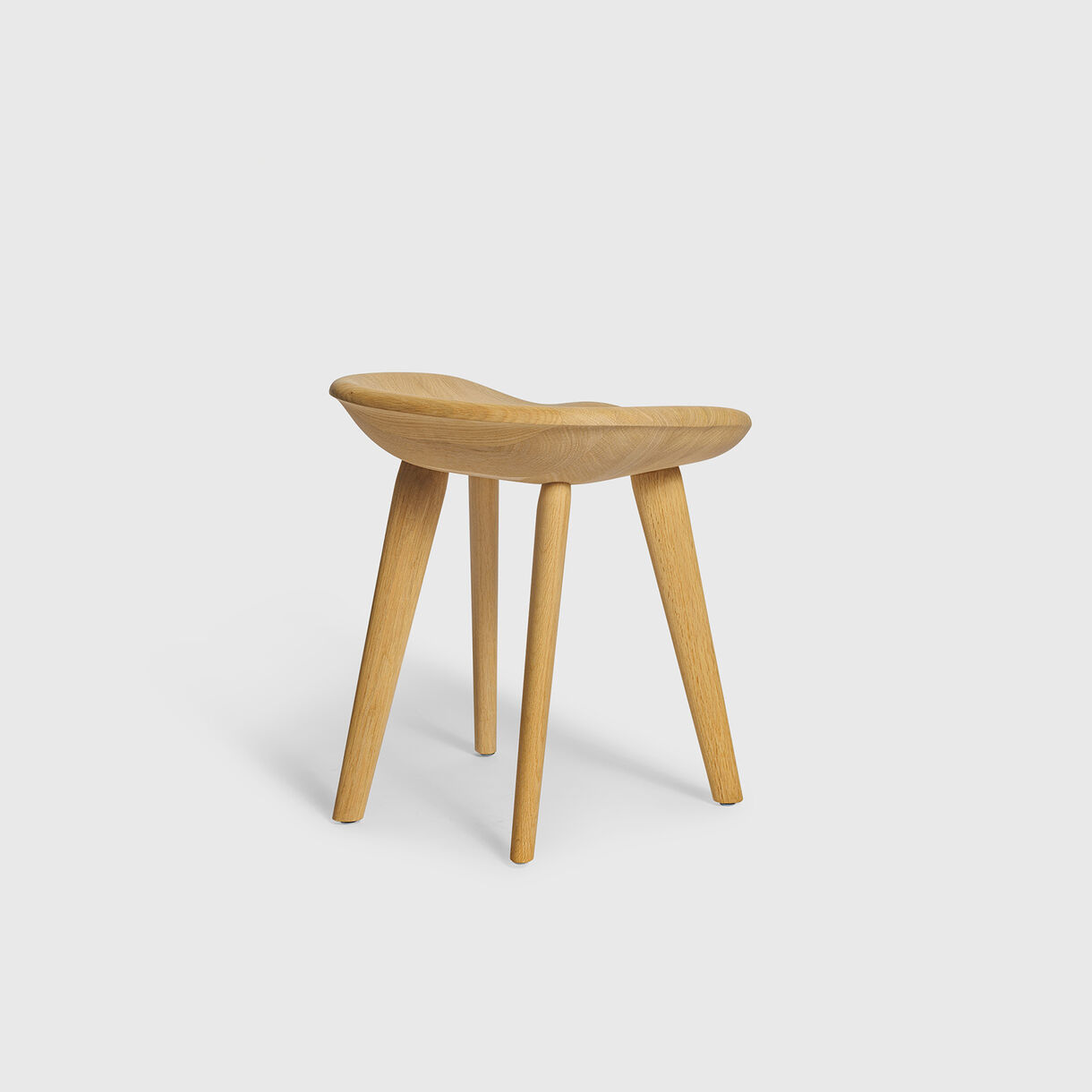 Tractor Stool, Low Stool Height, White Oak