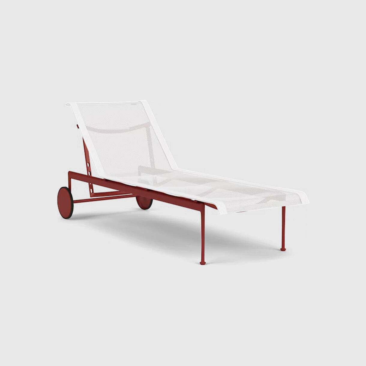 1966 Adjustable Chaise Lounge, Red White