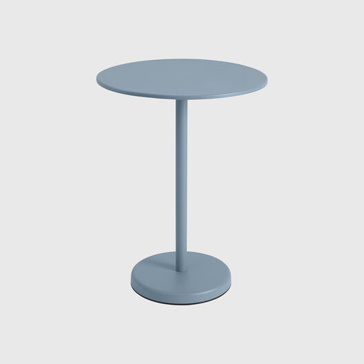 Linear Steel Round Counter Height Table, Pale Blue