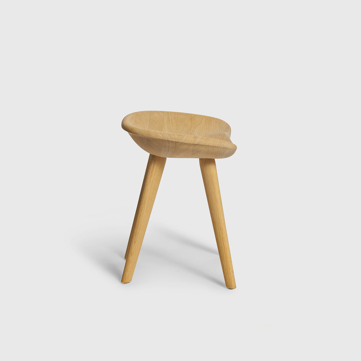 Tractor Stool, Low Stool Height, White Oak