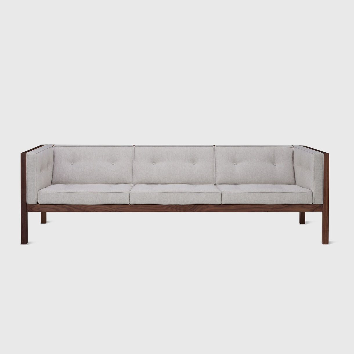 Nelson Cube Sofa, 2337mm, Walnut & Mode Clavicle