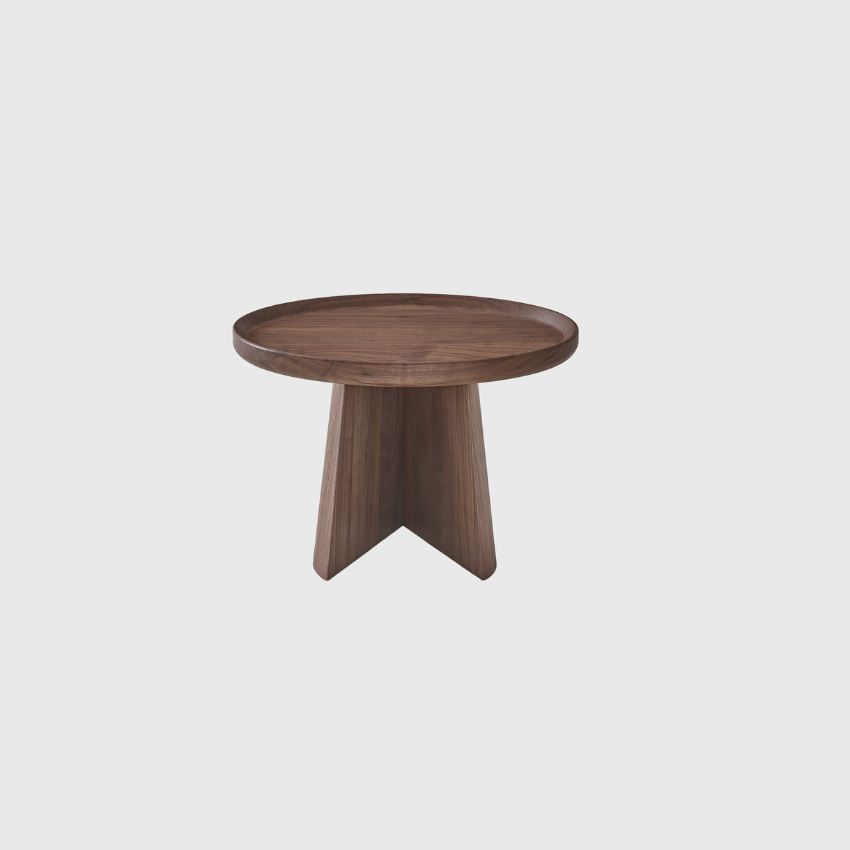 Bi-Ped Side Table, Ellipse, Walnut