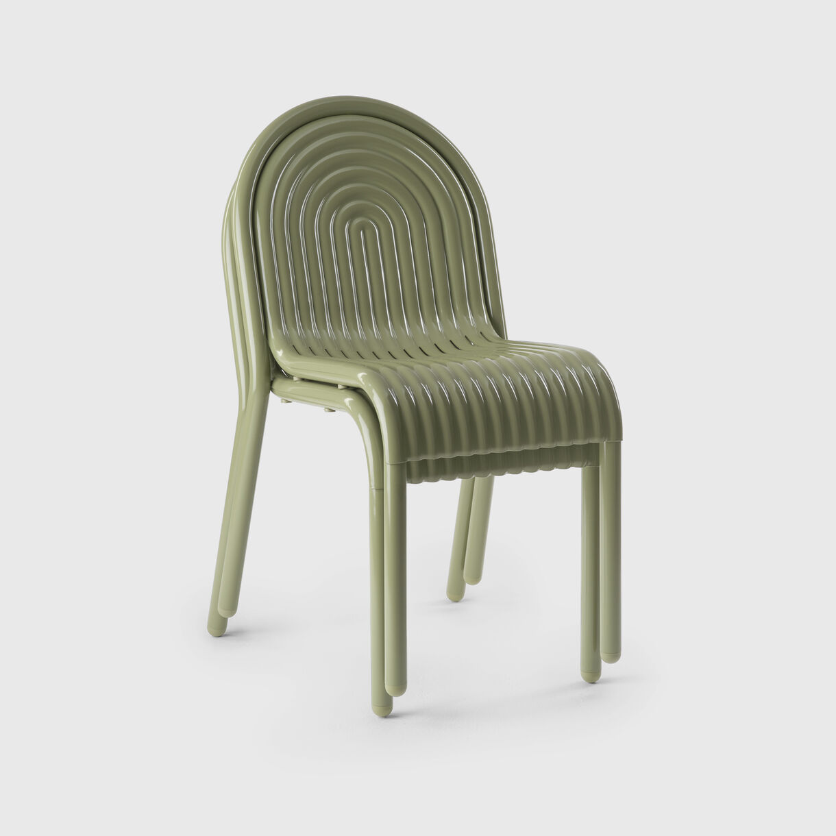 Groove Side Chair, Moss