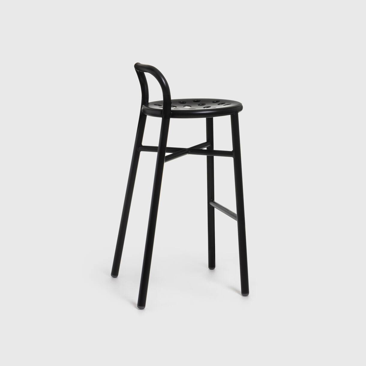 Pipe Outdoor Stool, Bar, Black