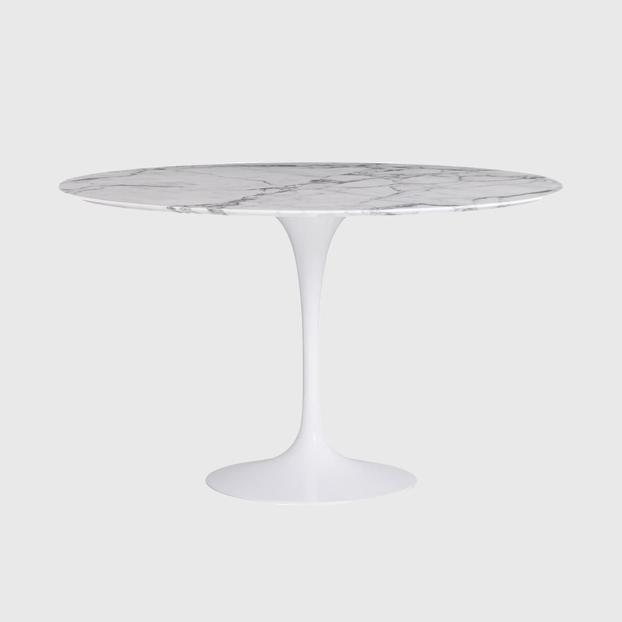 Saarinen Dining Table, Round, Arabescato Marble