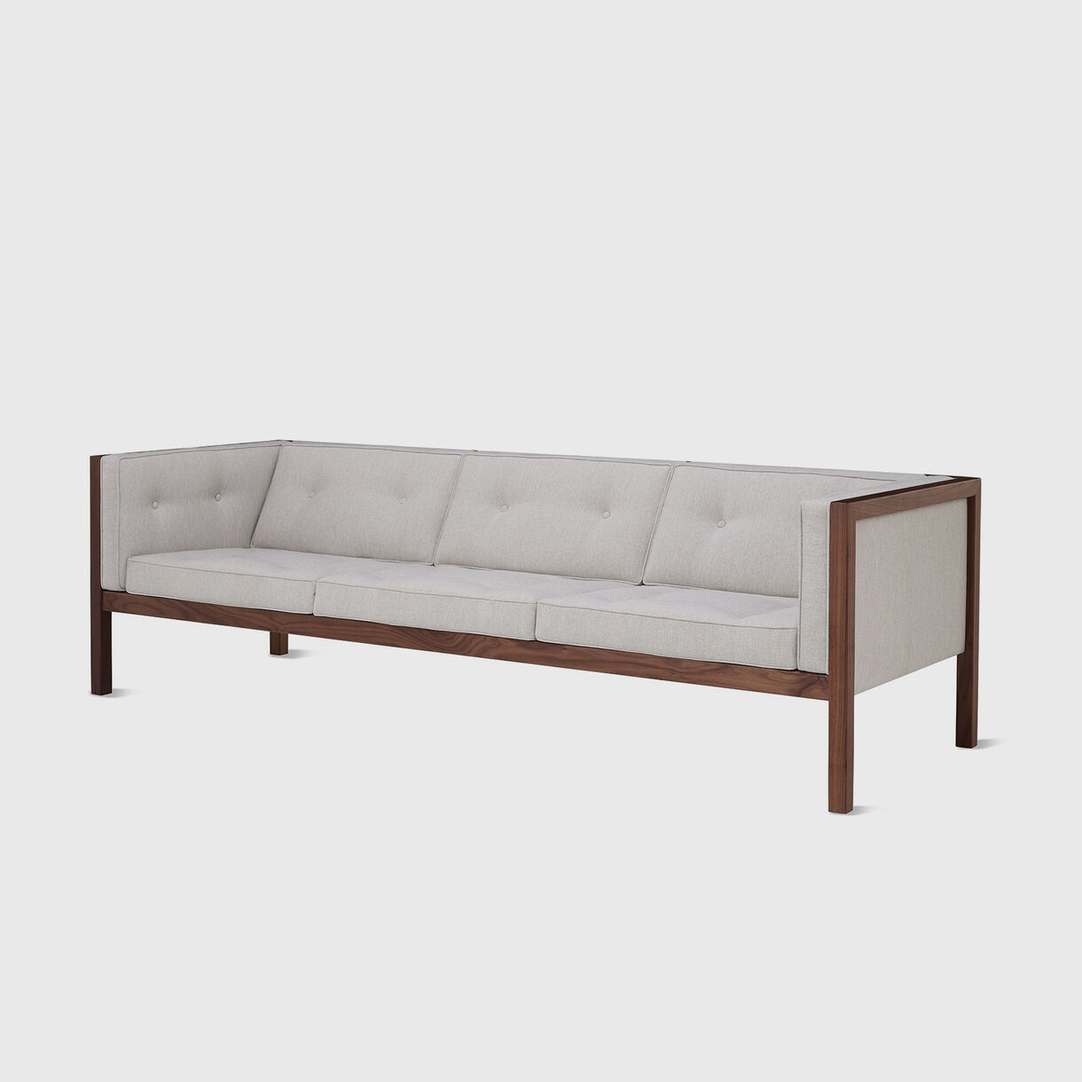 Nelson Cube Sofa, 2337mm, Walnut & Mode Clavicle