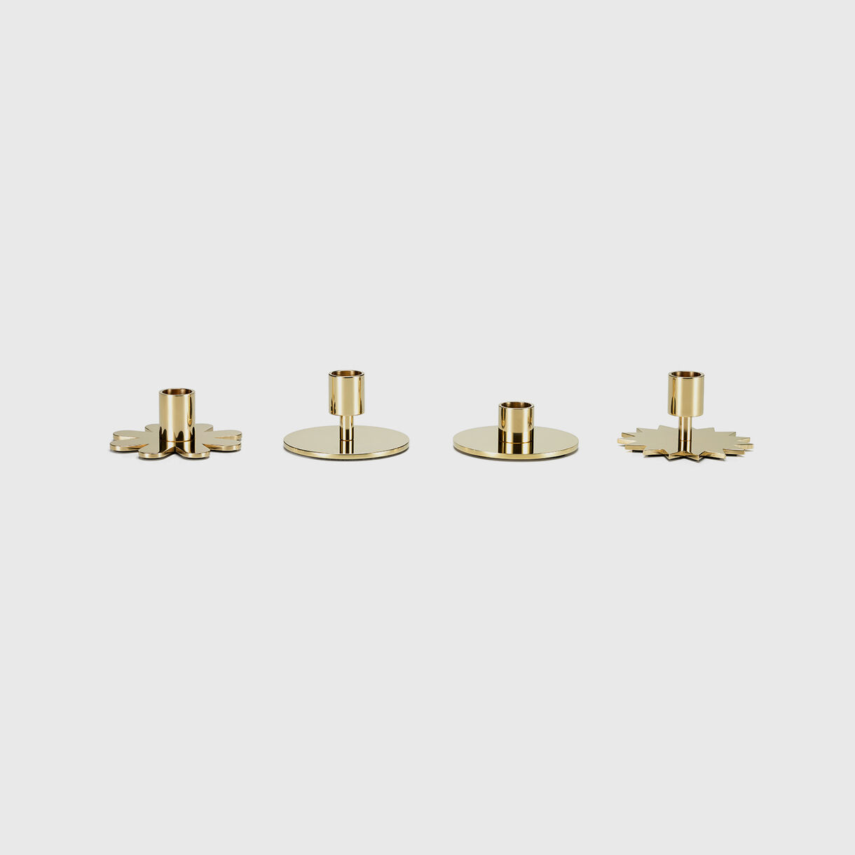 Girard Brass Candle Holders, Group