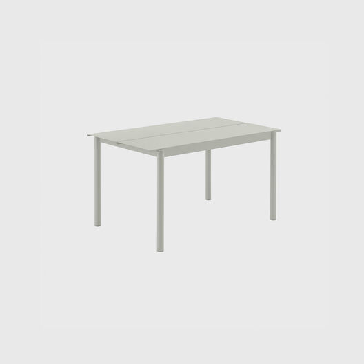 Linear Steel 4&ndash;6 Seat Table, Grey