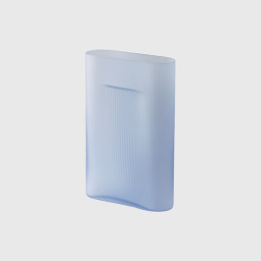 Ridge Vase, Frosted Glass