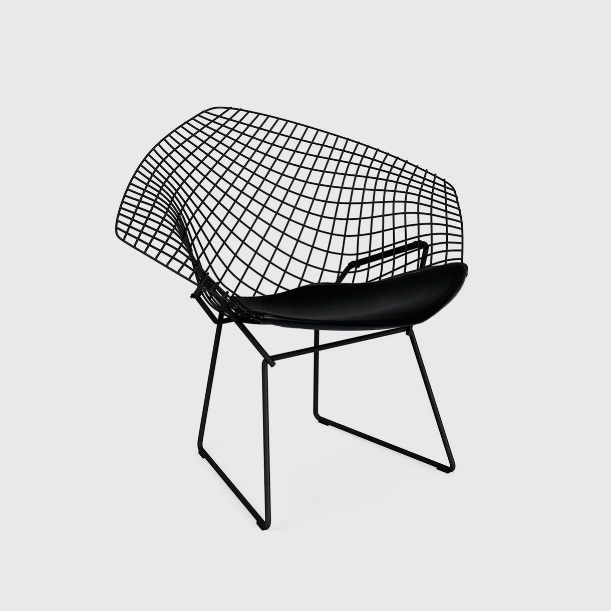 Bertoia Diamond Chair, Outdoor, Black Black