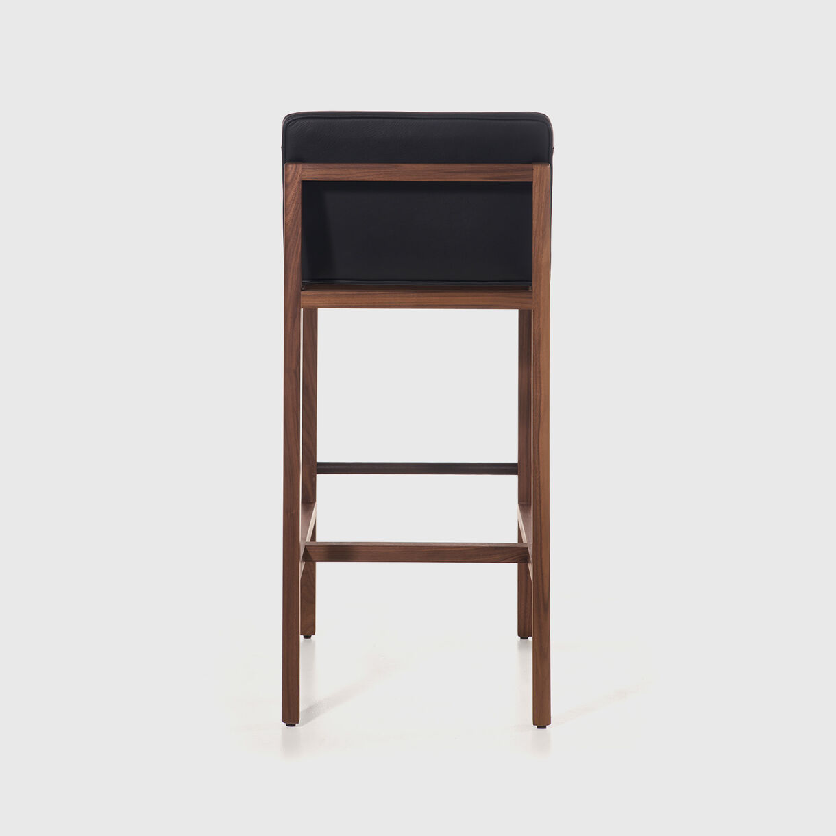 Wood Frame Stool, Bar, Walnut (WN), Coach, Black (99999)