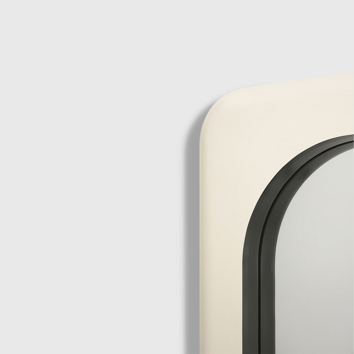 Bezel Mirror, Pearl & Black Olive