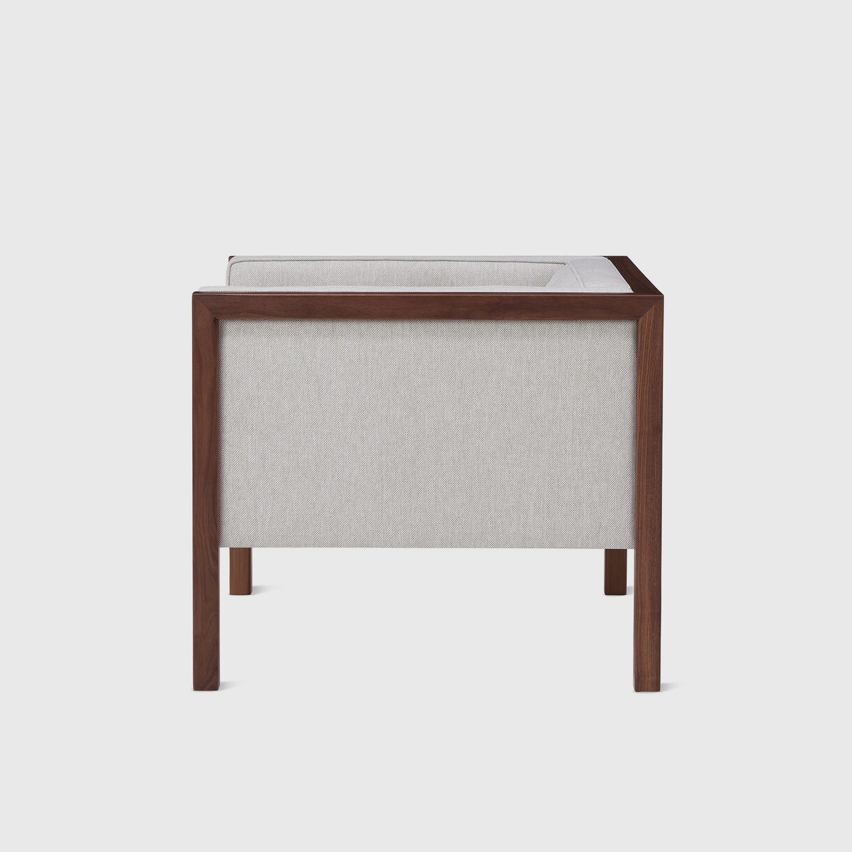 Nelson Cube Armchair, Walnut & Mode Clavicle