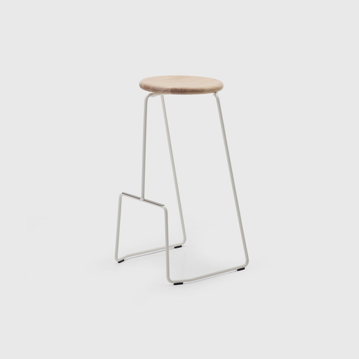 Tiki Stool, White (RAL9016) & Oak, Bar