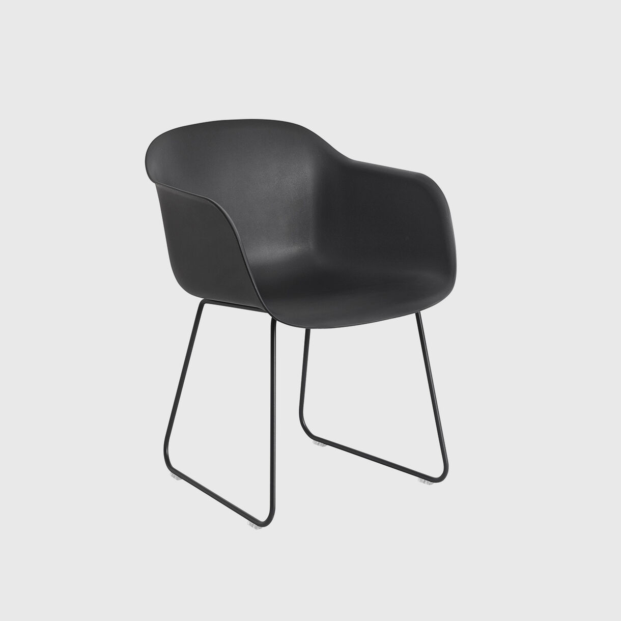 Fiber Armchair, Sled, Black