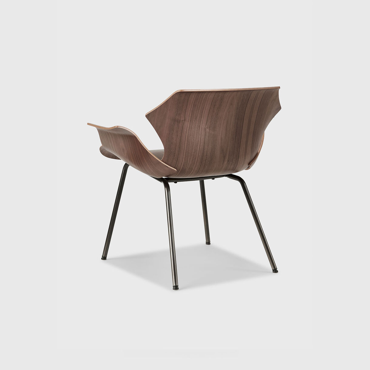 Petal Metal Base Lounge Armchair, Raw Oak