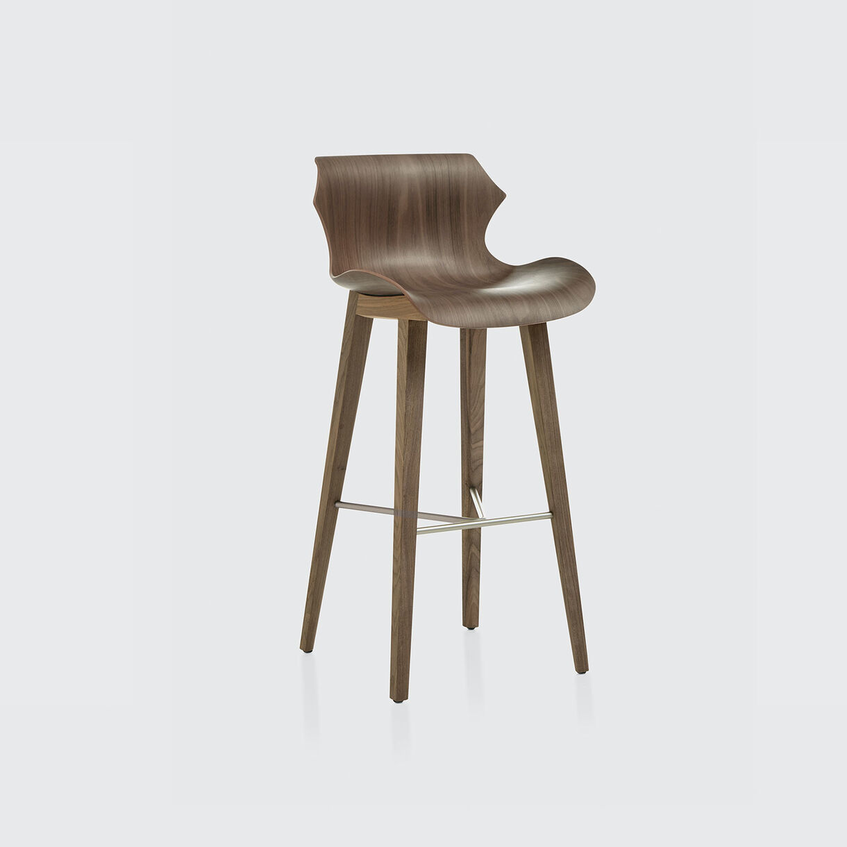 Petal Bar Stool, Walnut