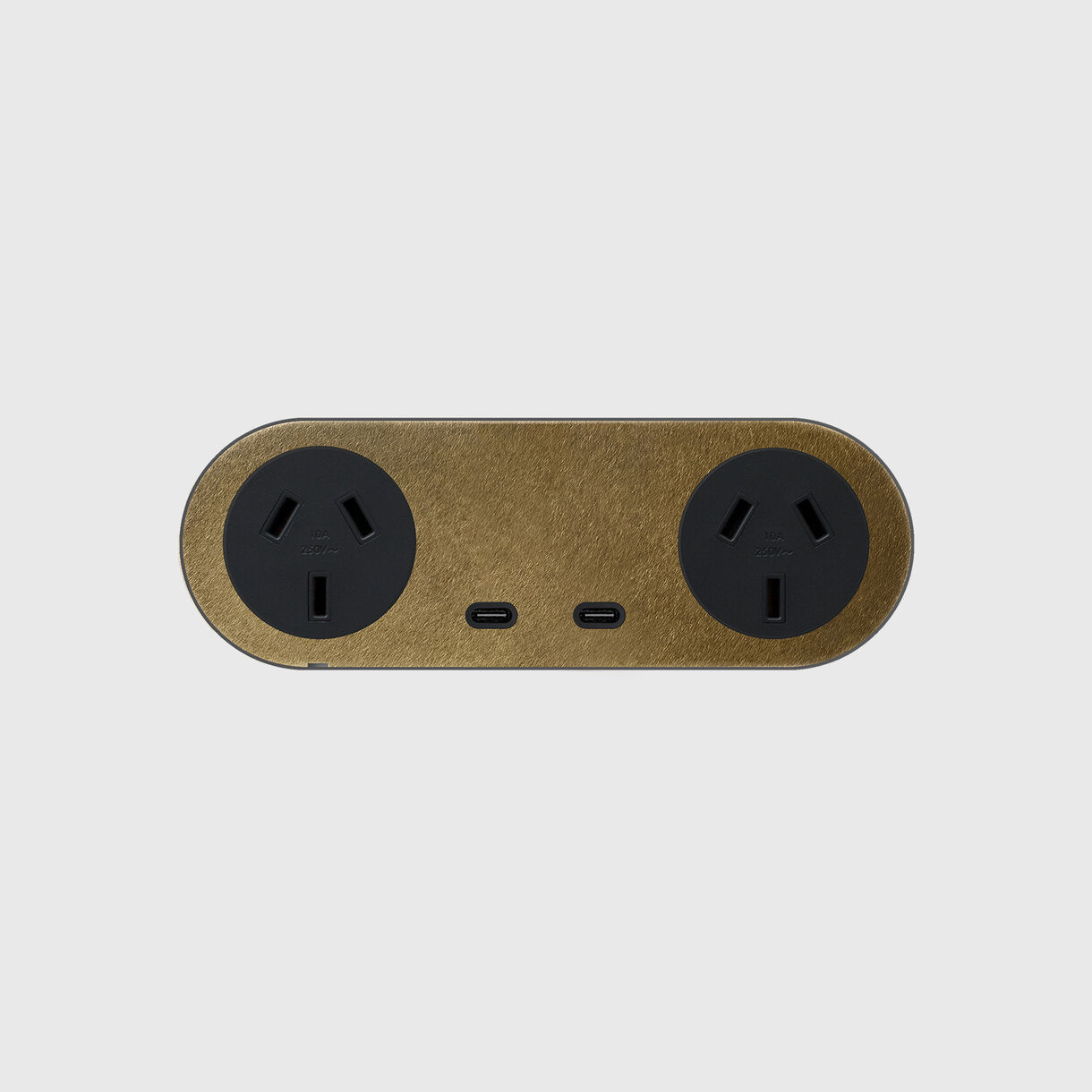 Carbon 13 - Double Outlet with USB-C, Aged Brass, Matte Black