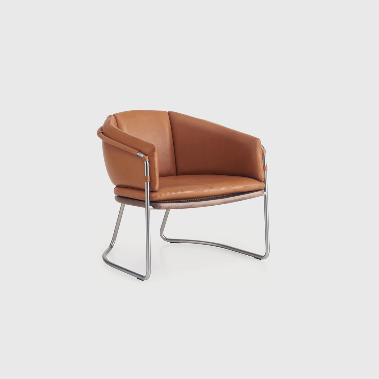 Geometric Armchair in Leather