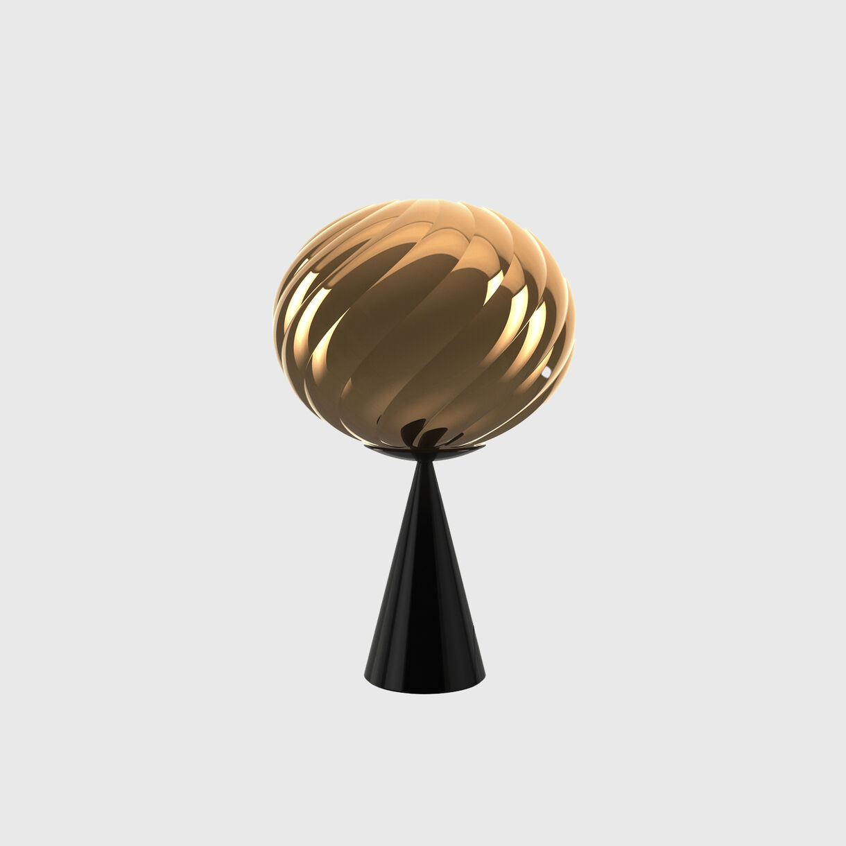 Whirl Table Light, Gold & Black