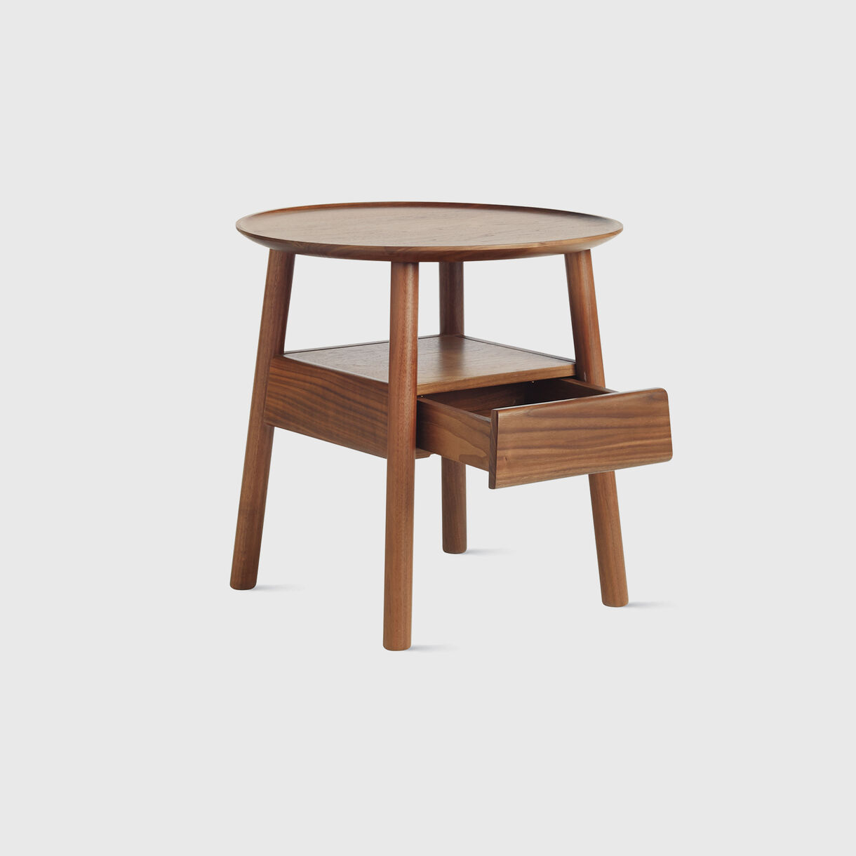 Edge Bedside Table, Walnut