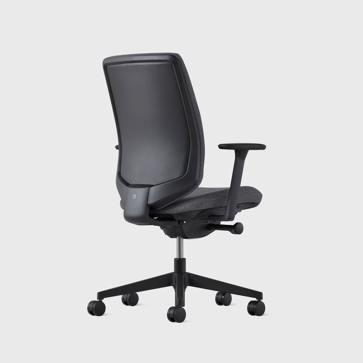 Verus Upholstered Back Task Chair - Black Frame & Bayou Upholstery - Fully Adjustable Arms
