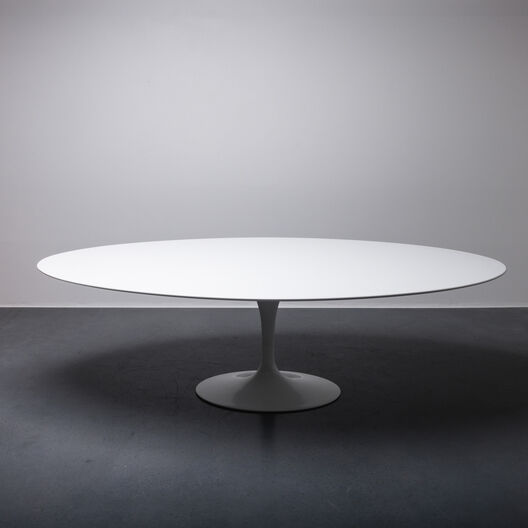 Saarinen Oval Dining Table, Laminated White