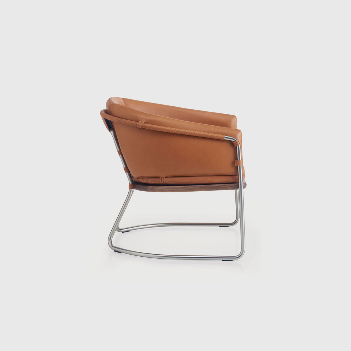 Geometric Armchair in Leather