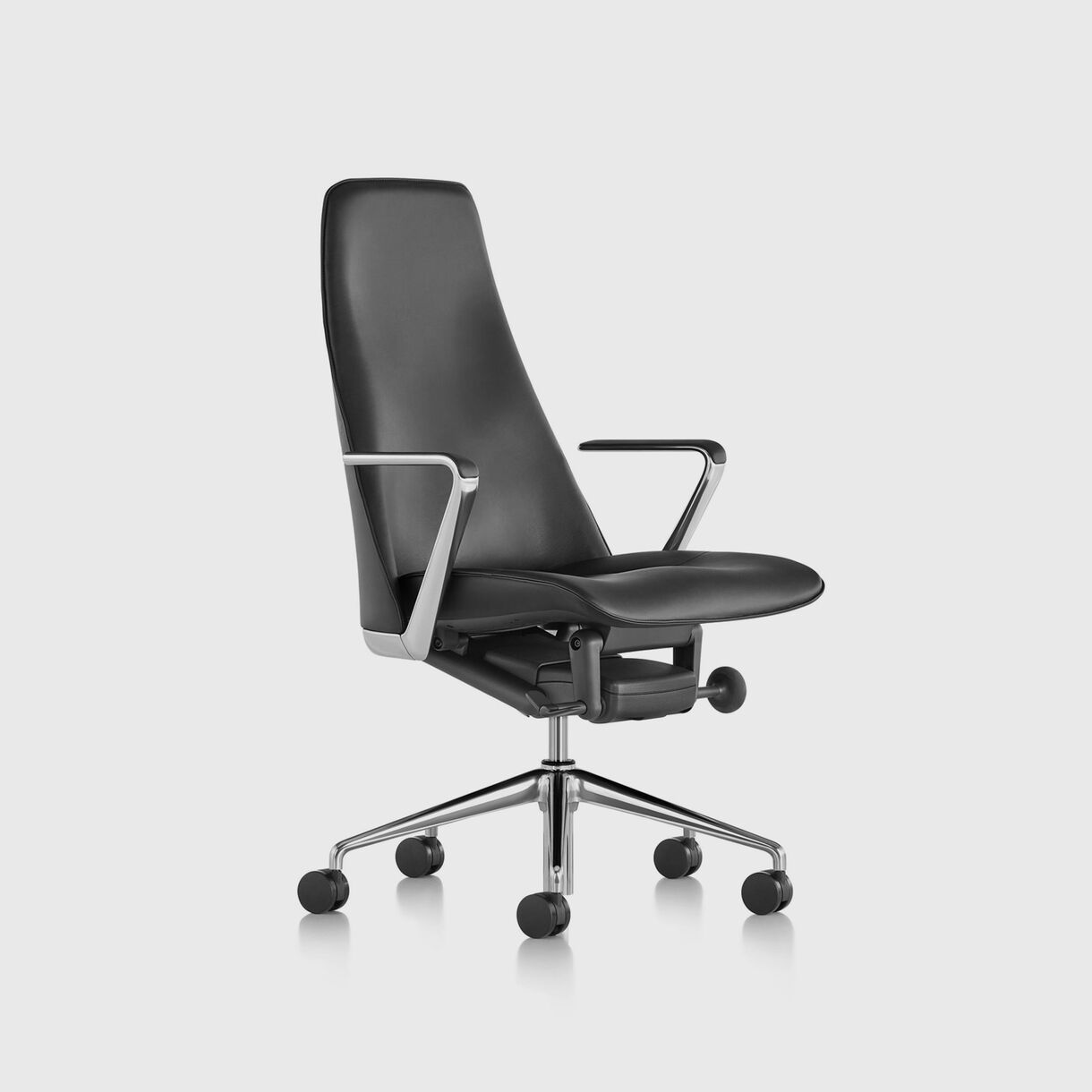 Taper Chair, Black Leather