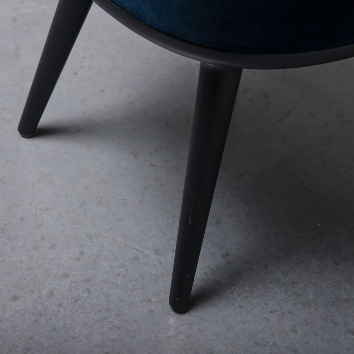Lunar Dining Chair Small, Black Oak, Imperial Velvet