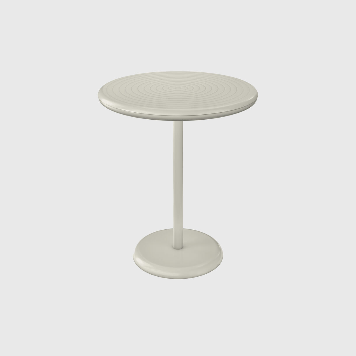 Groove Table, Round, Putty