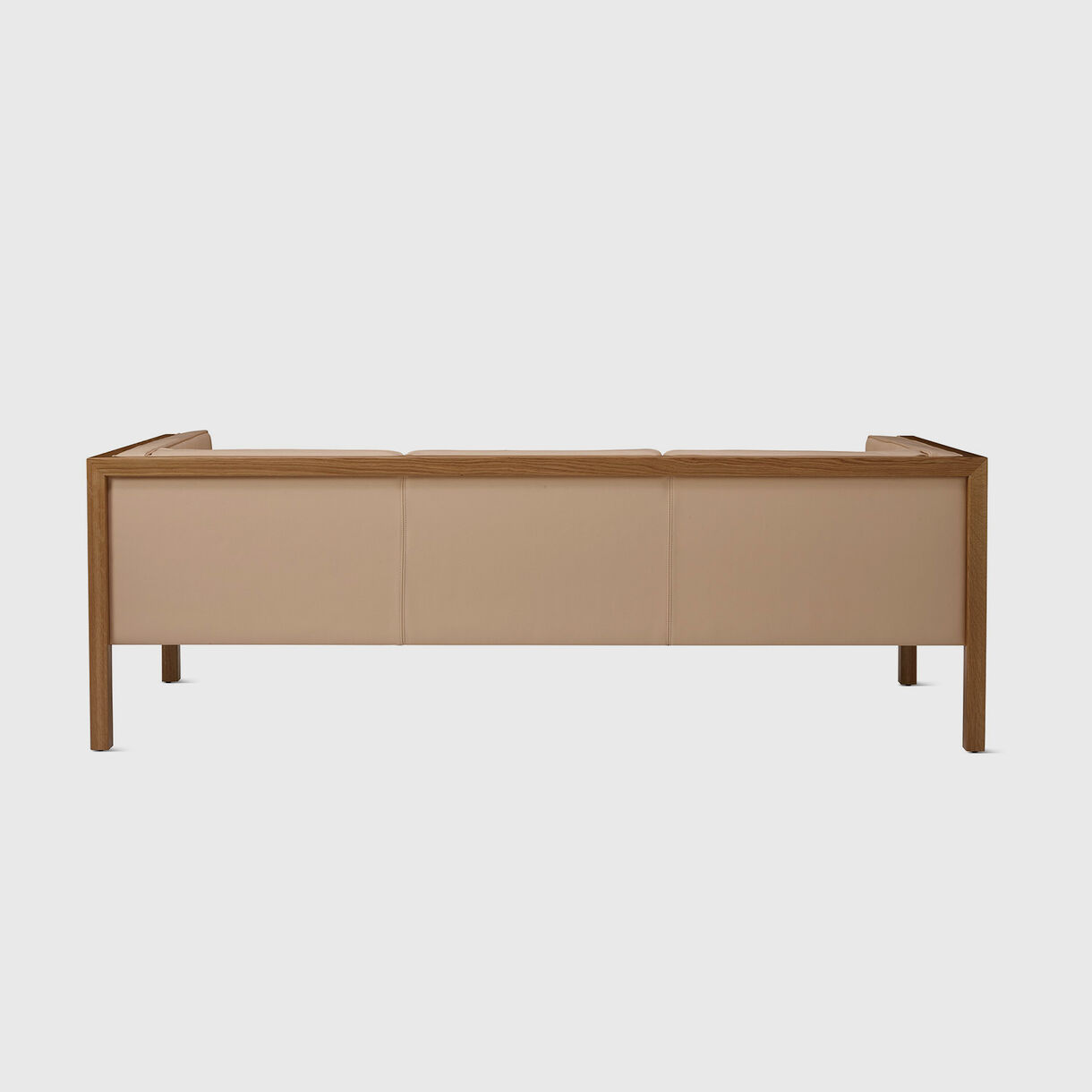 Nelson Cube Sofa, 2070mm, White Oak & Balsa Leather