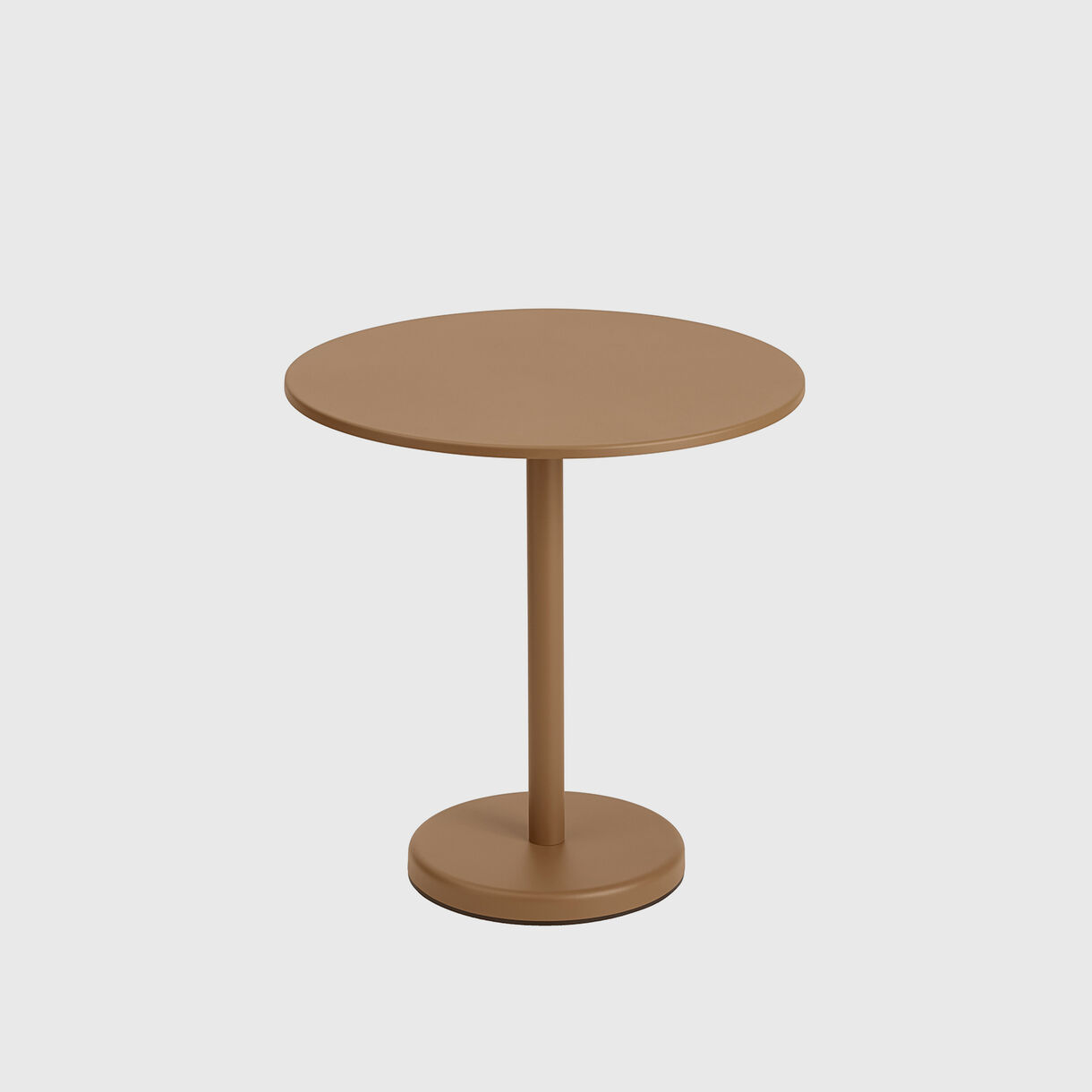 Linear Steel Round Cafe Table, Burnt Orange